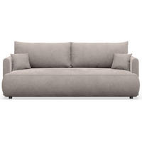 3-SITZER SOFA Ovo Mini Grau Velours Easy-Clean - Schwarz/Grau, Kunststoff/Textil (226/90/97cm) - Selsey