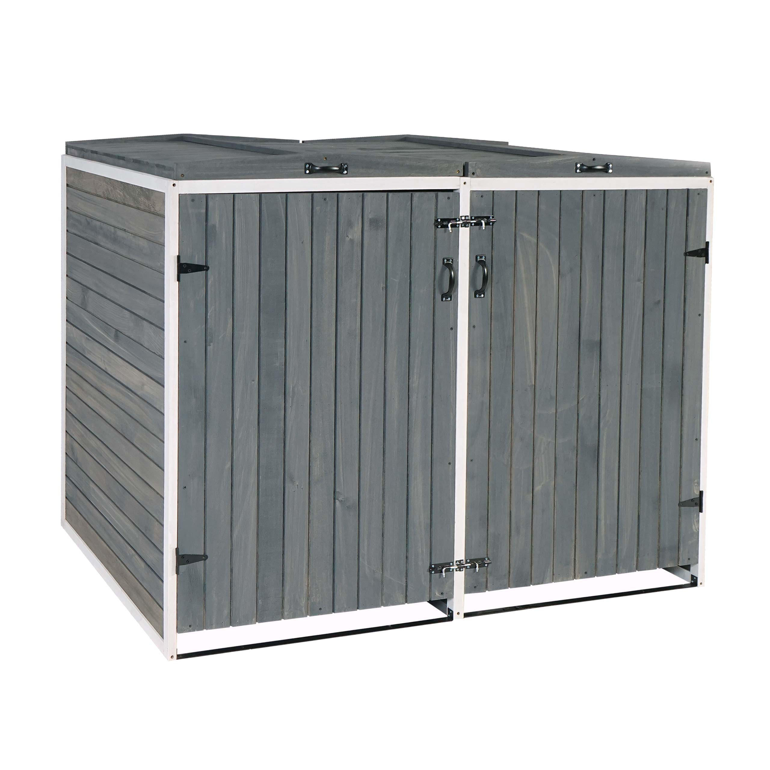 Proregal Mülltonnenbox Hellgrau 158x126x98 cm