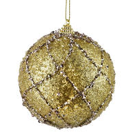 WEIHNACHTSKUGEL Santa Lila 10 cm Styropor - Goldfarben, Kunststoff (10/10/10cm) - Mondex
