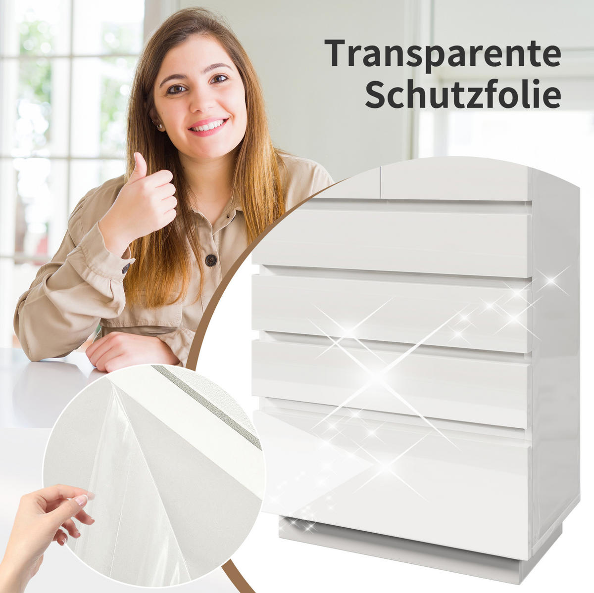 SIDEBOARD 73/115/39 cm Weiß aus Spanplatte und MDF mit LED-Beleuchtung - Weiß, Holzwerkstoff (39/115/73cm) - OKMYHOME