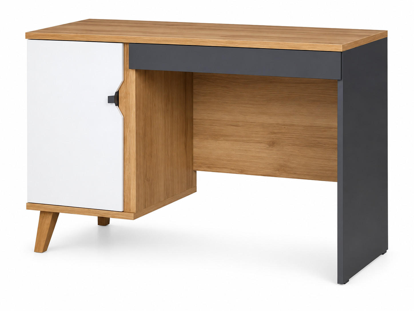 SCHREIBTISCH Aster 110x50 - Eichefarben/Graphitfarben, Holzwerkstoff/Kunststoff (50/110/75cm) - Ravio