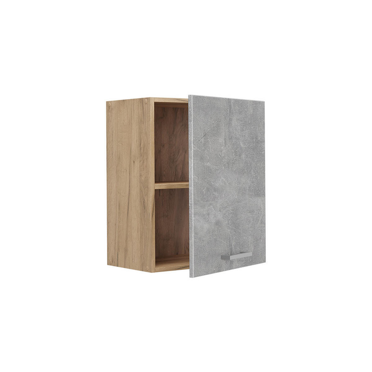 HÄNGESCHRANK R-Line, Beton/Goldkraft Eiche, 50 cm - Eichefarben/Grau, Holzwerkstoff (50/60/31cm) - Vicco