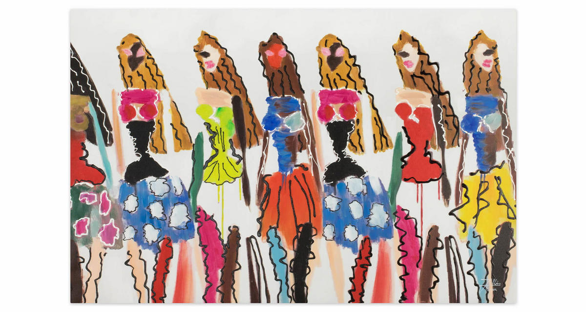 ACRYLBILD HANDGEMALT 90/60 cm - Multicolor, Holz/Textil (90/60cm) - KUNSTLOFT