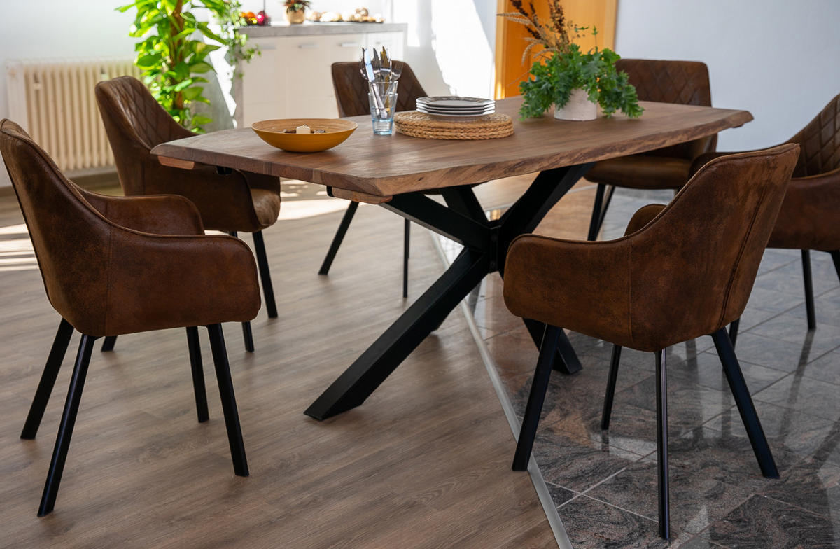 ESSTISCH JANOSH - Nussbaumfarben/Walnussfarben, Holz (90/160/77cm) - SAM
