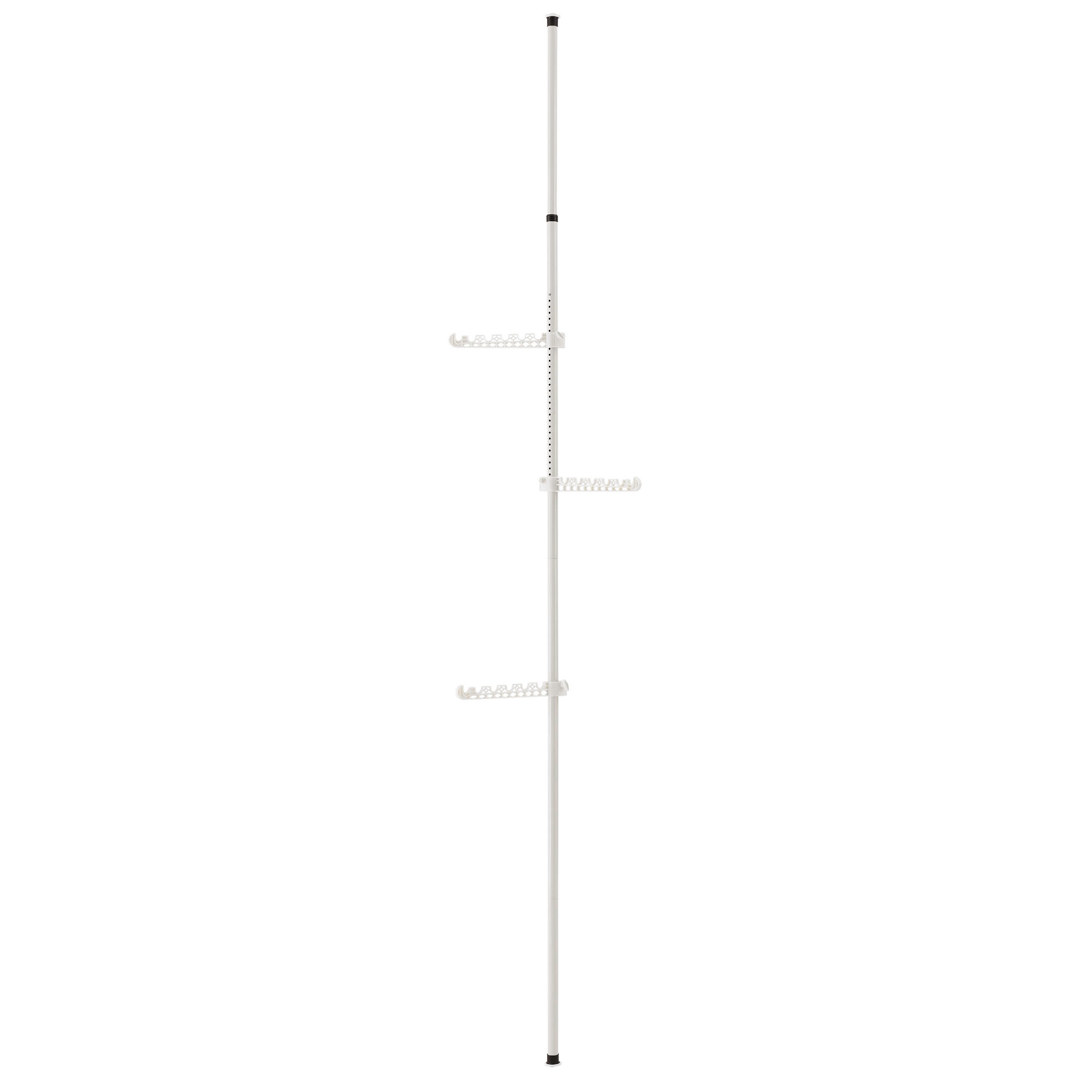 TELESKOPGARDEROBE - Weiß, Metall (30/305/1cm) - [en.casa]