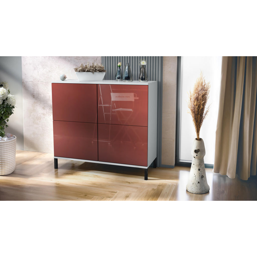 Thumbnail - Vladon Kommode, Bordeaux, Holzwerkstoff, 92.5x83.5x35 cm, Wohnzimmer, Kommoden & Sideboards, Kommoden