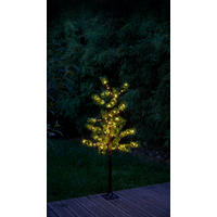 LED-TANNENBAUM - 150 cm hoch mit 240 warmweißen LEDs und Timer-Funktion für stimmungsvolle Winterdeko - Braun, Kunststoff (17/17/150cm) - Northpoint