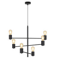 PENDELLEUCHTE Maximilian 65/10/205 cm - Schwarz, Metall (65/10/205cm) - ZMH