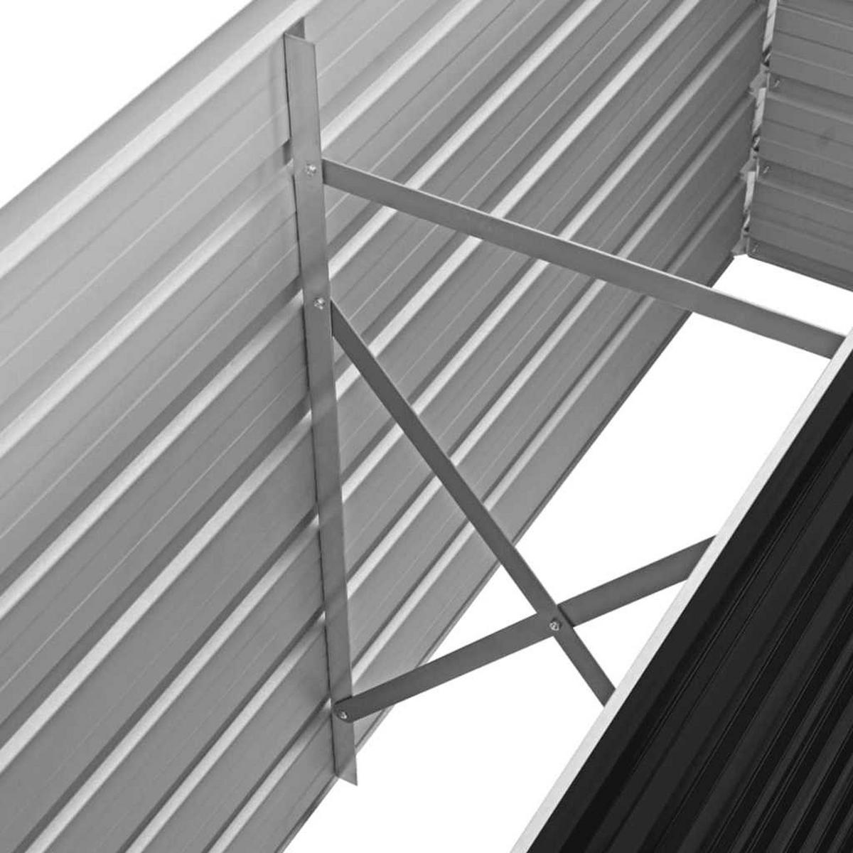 HOCHBEET für Garten OSKAR Anthrazit 160x40x45 cm Metall - Anthrazit, Metall (160/45/40cm) - DELUKE