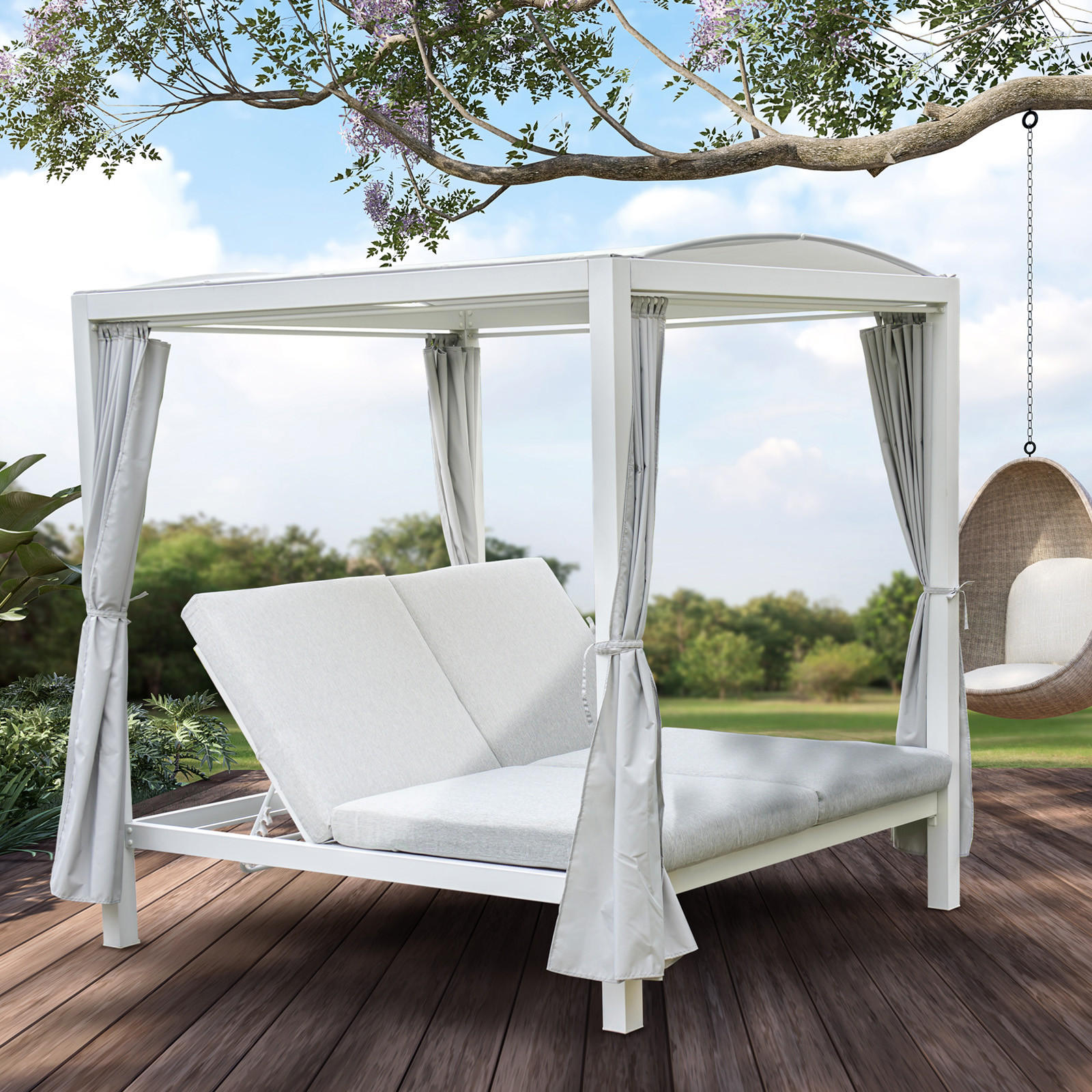 Thumbnail - Home Deluxe Abdeckung, Weiß, Textil, 208x215x188 cm, Sonnen- & Sichtschutz, Pavillons & Pergolas, Pergolas