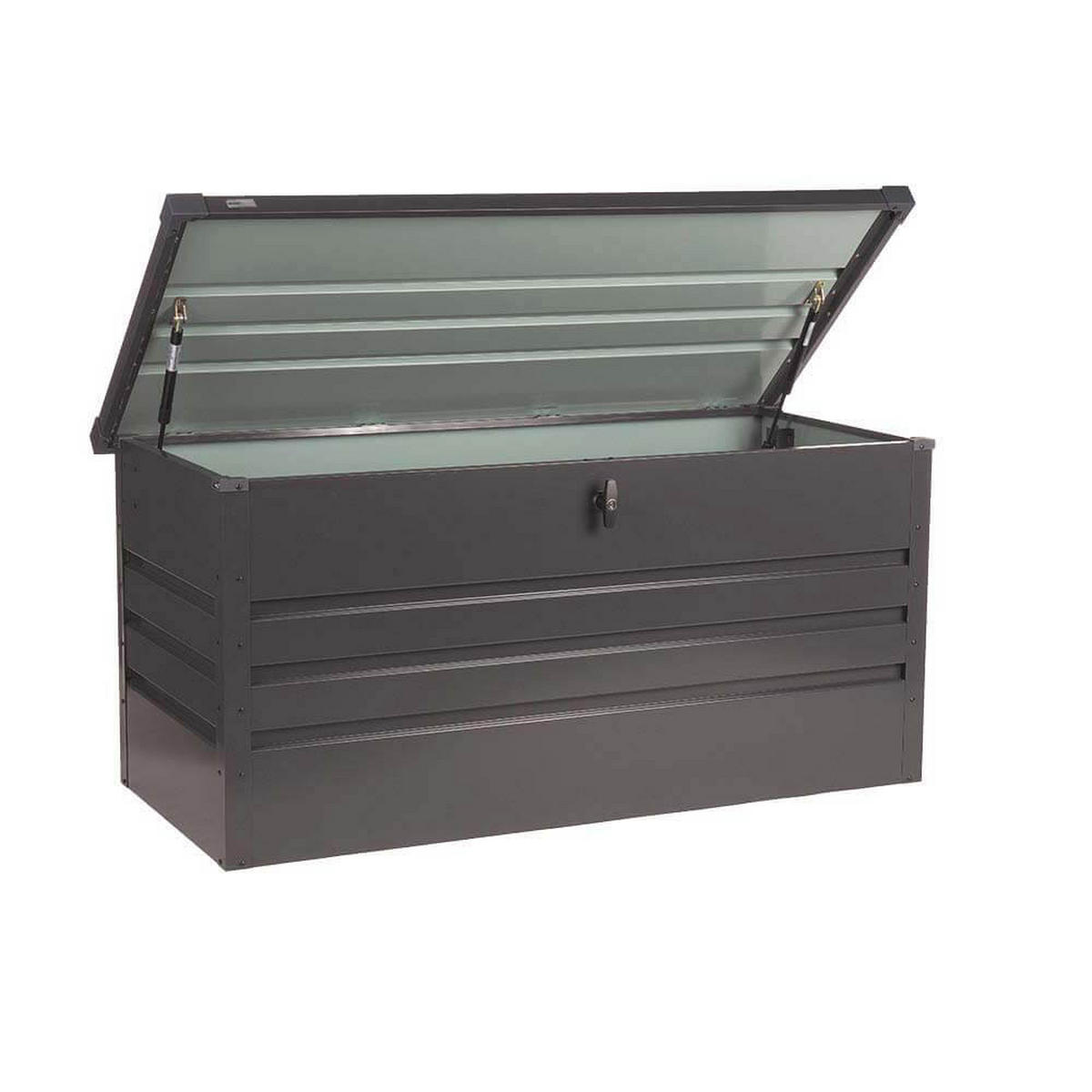METALLAUFBEWAHRUNGSBOX MEGABOX XL - Größe: 400L - Anthrazit, Metall (126/62/56cm) - Home Deluxe