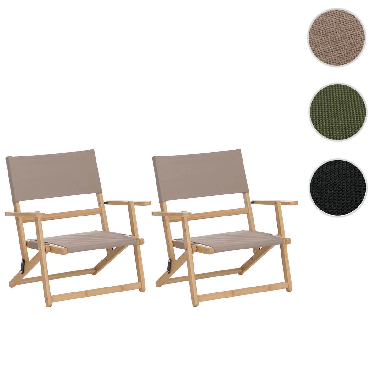 BAMBUS CAMPINGSTUHL Creme - Creme, Textil (61/64/42cm) - MCW