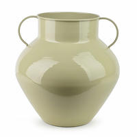 VASE ROGER 18,5/31/34cm Salbei Metall - Grün, Metall (32cm) - Mondex