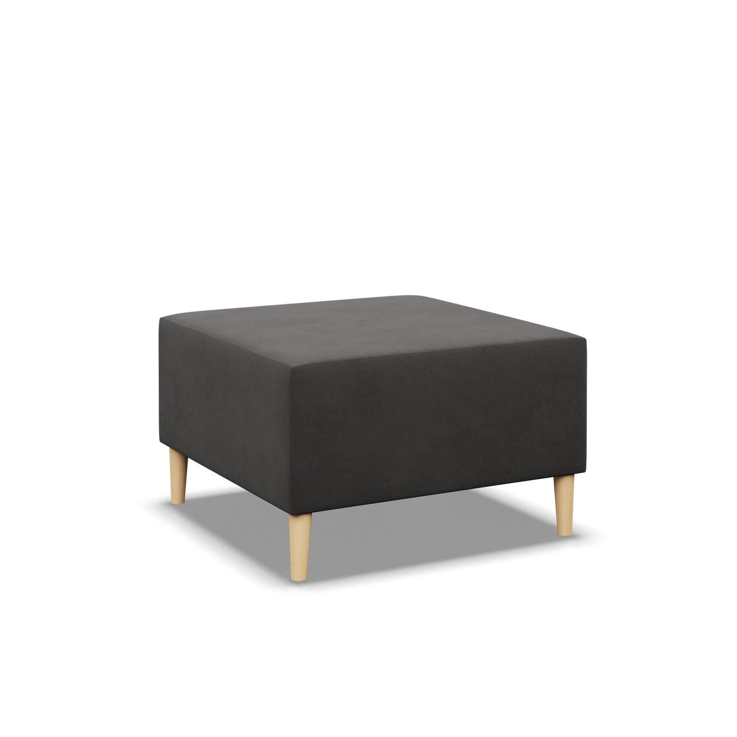 SITZPOUF 70 X 70 BLANK, Grau - Grau, Textil (71/40/71cm)
