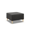 SITZPOUF 70 X 70 BLANK, Grau - Grau, Textil (71/40/71cm)