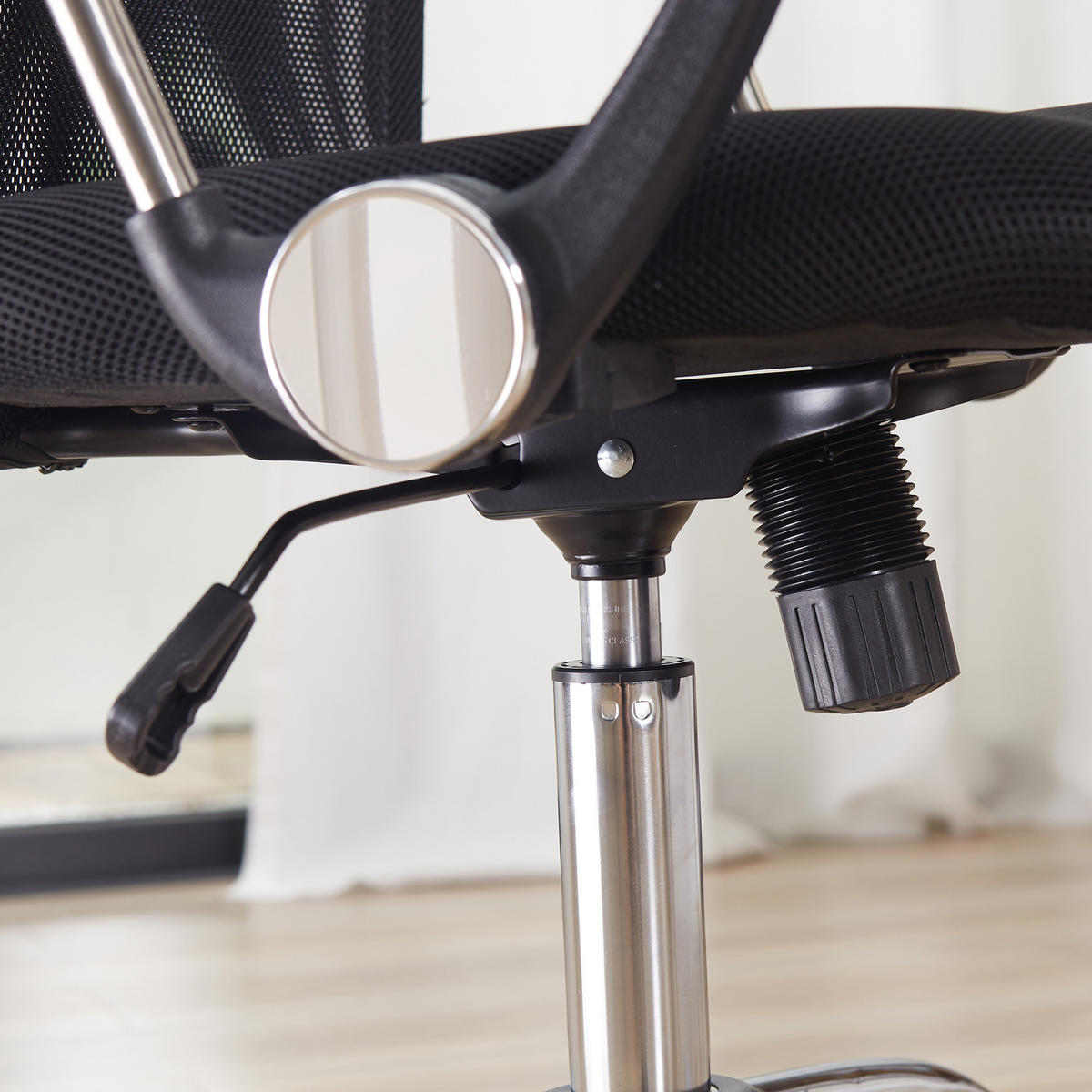 DREHSTÜHLE Netz Wippfunktion ergonomisch Schwarz - Schwarz, Metall (65/119/63cm) - SHOPENTRA