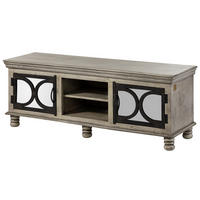 TV-BOARD Mango 150x45x55 grau lackiert HERMITAGE #011 - Grau, Holz (150/55/45cm) - Massivmoebel24