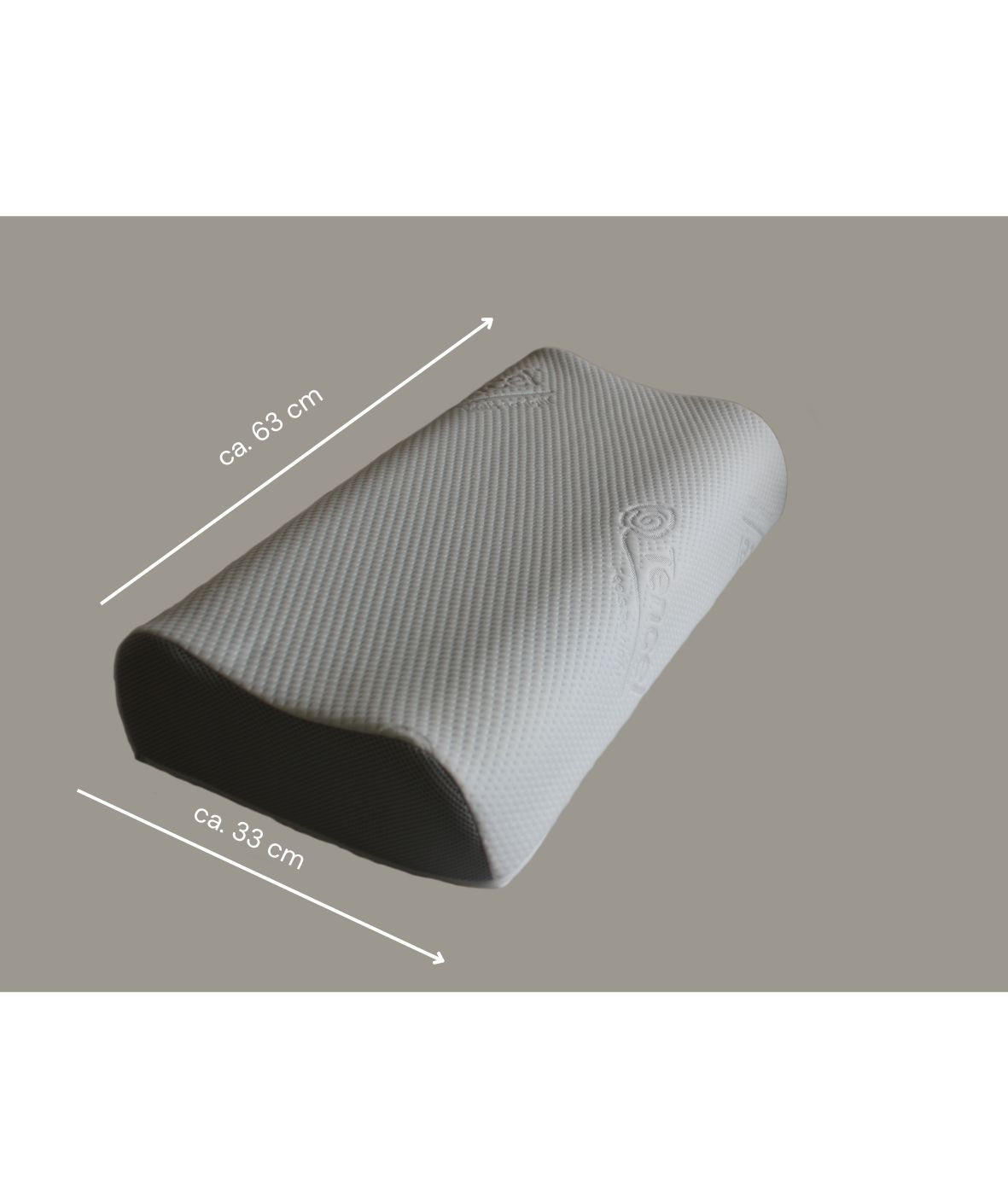 NACKENSTÜTZKISSEN Beasleep III Gelschaum - Weiß, Textil (33/63cm) - Bonvionn