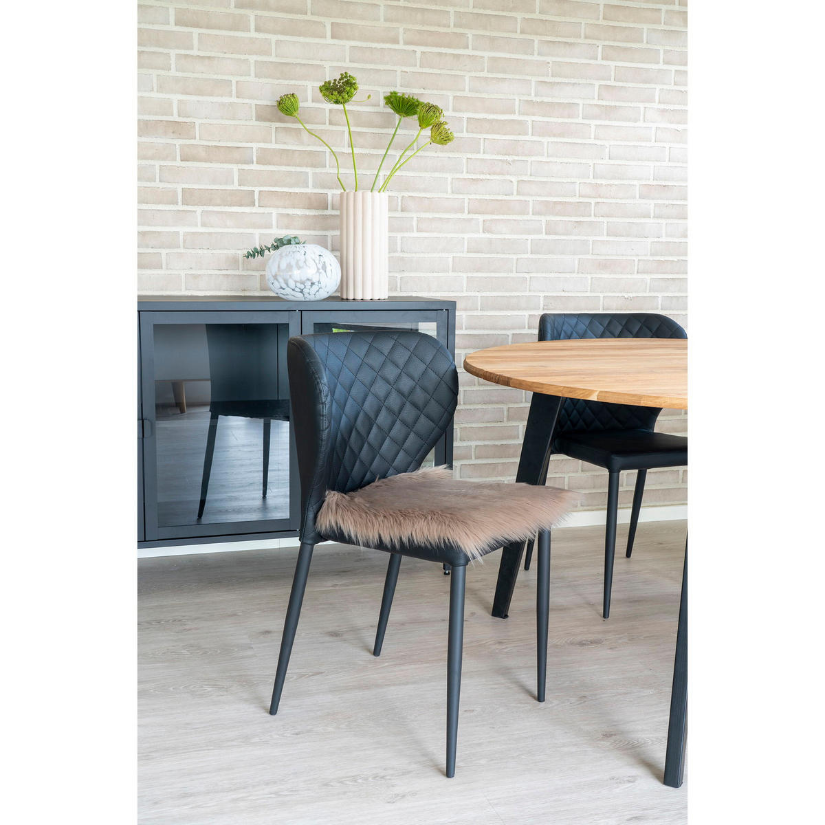 LAMMFELLSITZ Künstlich Polyester Hellbraun - Hellbraun, Textil (40/40cm) - tinkaro