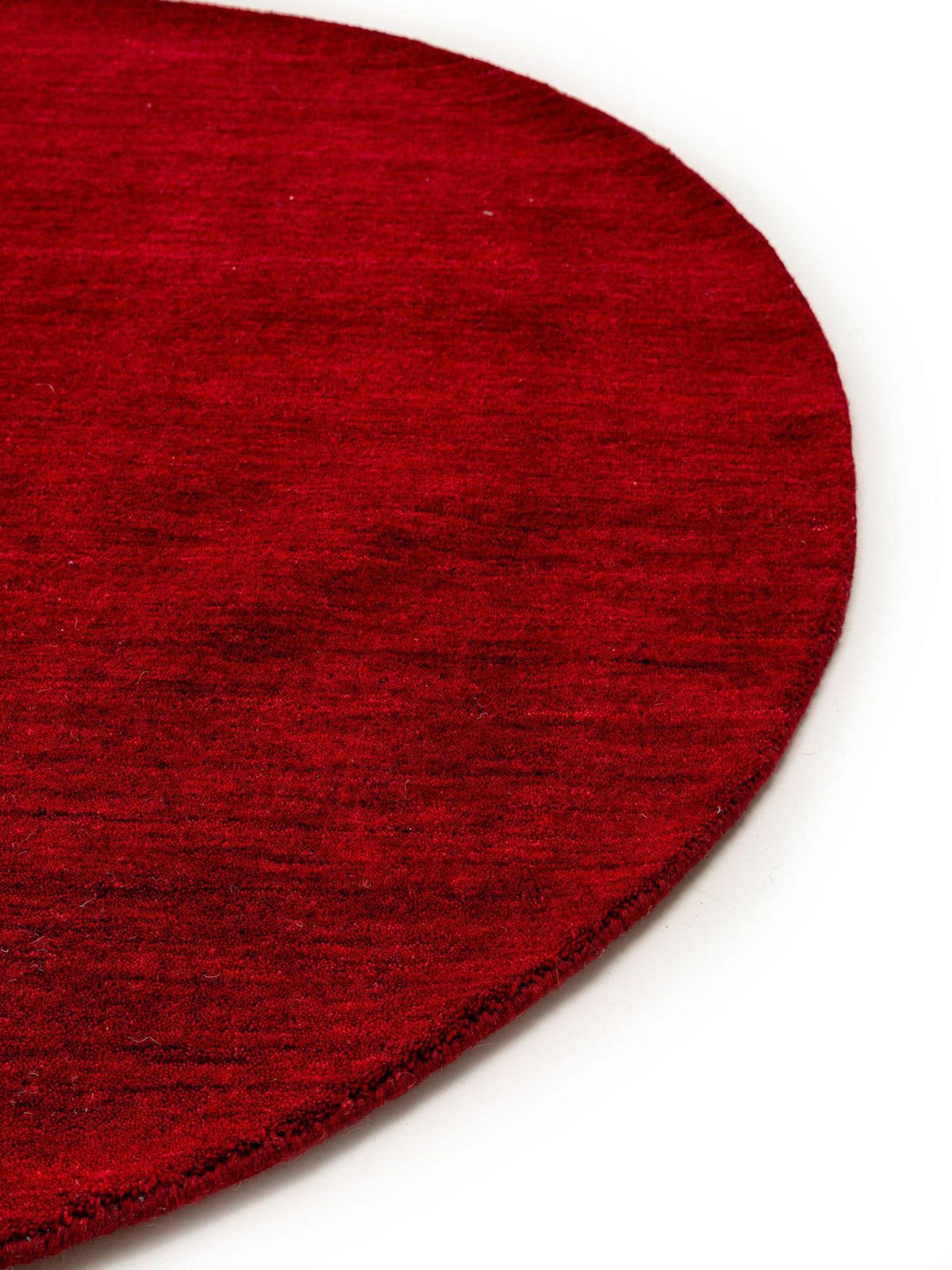 TEPPICH Runder Wolltepich Jamal Rot - Rot, Kunststoff/Textil (160/1cm) - KUNSTLOFT