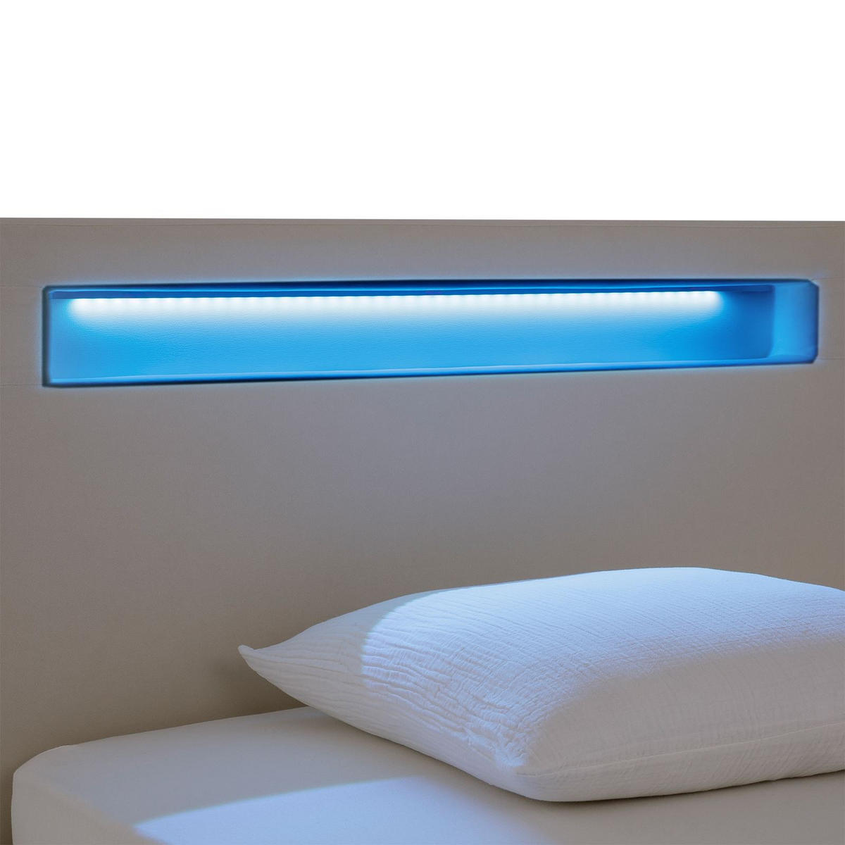 POLSTERBETT BAGO 90x200 cm - Creme, Textil (90/200cm) - IDIMEX