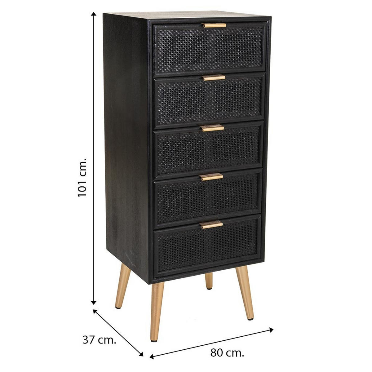 ANRICHTE aus Holz und Netz, Weißer, 80x37x101 cm - Weiß, Holz (80/101/37cm) - Wanderlust