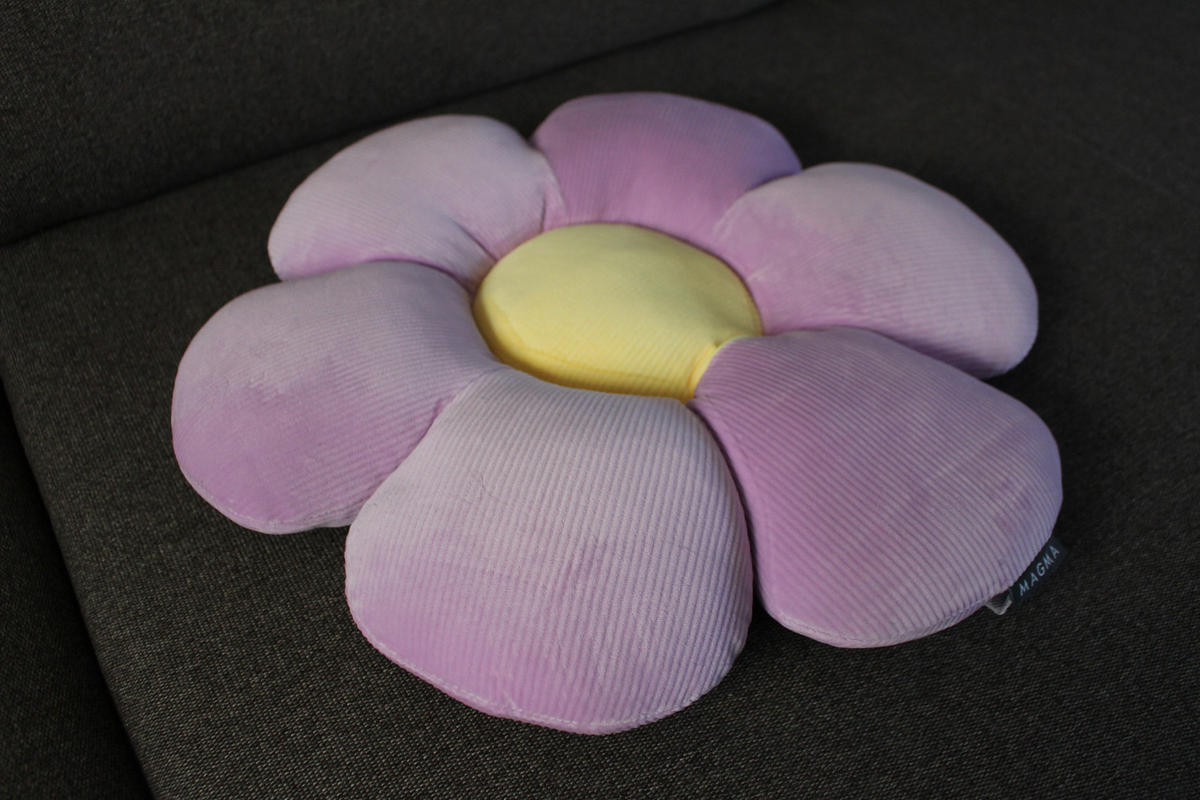 DEKOKISSEN Minni Blume - Lila, Textil (50cm) - Magma Heimtexx