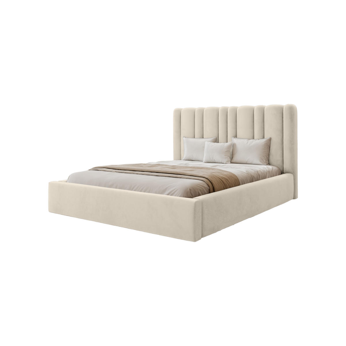 POLSTERBETT Vibo 200x200 cm, Creme - Creme, Textil (200/200cm) - Fedve
