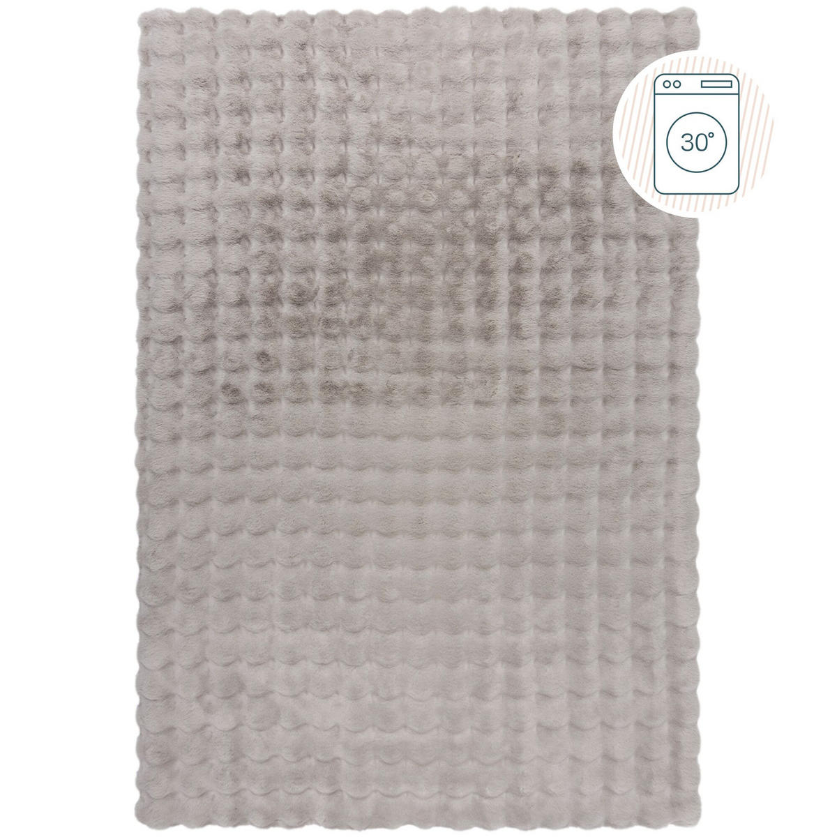 TEPPICH Waschbar LUNE, mit Struktur, Grau, 180 x 290 cm - Grau, Textil (180/290cm) - KADIMA DESIGN