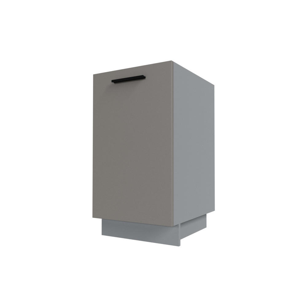 KÜCHENUNTERSCHRANK Bonn Stone Grey Matt / Grau Matt 45 / 50 / 82cm - Graubraun/Grau, Holz/Holzwerkstoff (45/82/50cm) - Feldmann-Wohnen