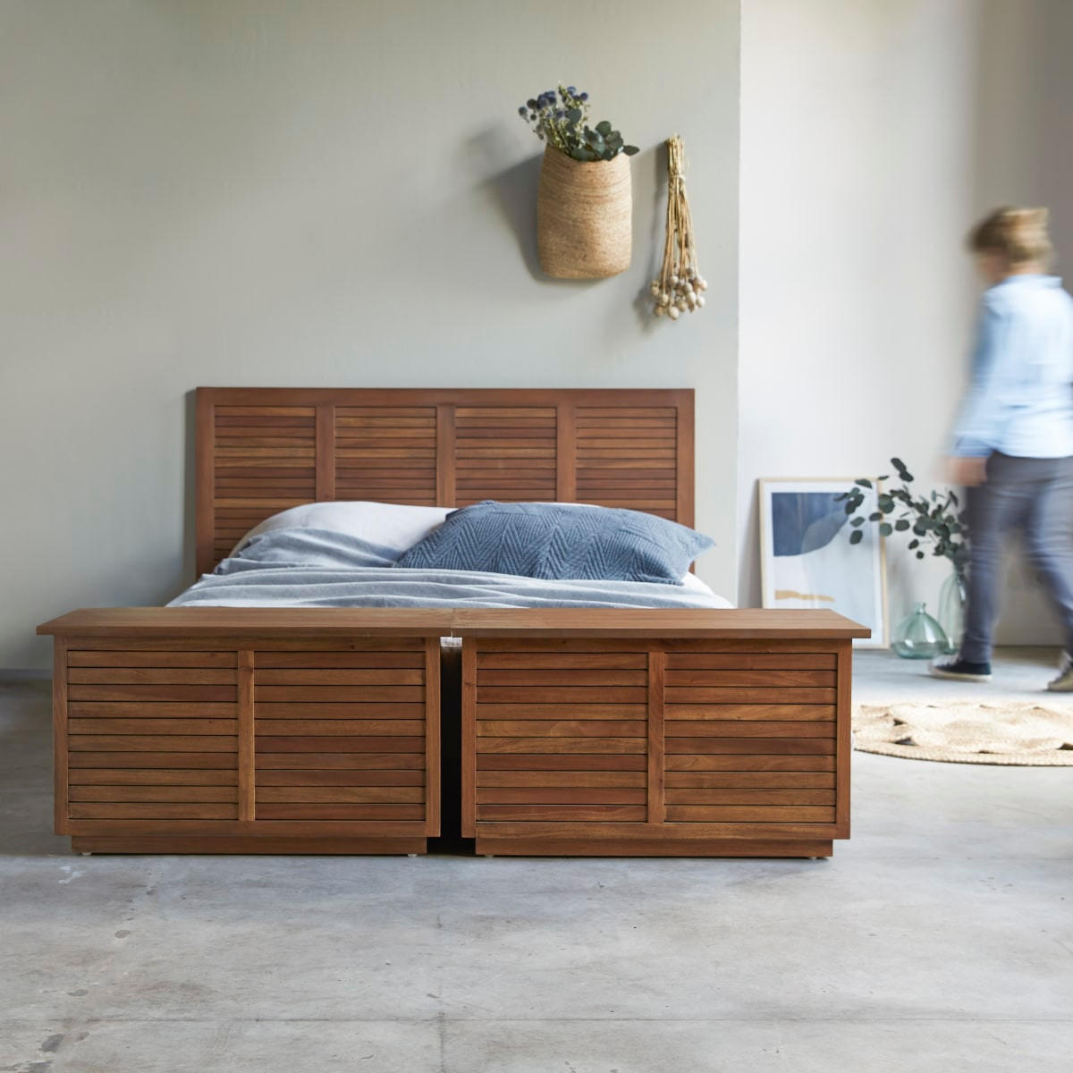 TRUHE Loggia Natur aus Akazie - Naturfarben, Holz (80/40cm) - Tikamoon