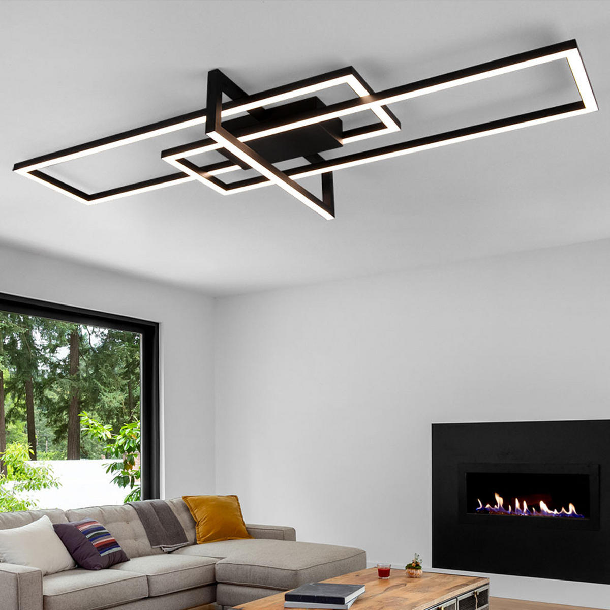 LED DECKENLEUCHTE SALINAS Messing matt - Messingfarben, Metall (100/40/11cm)