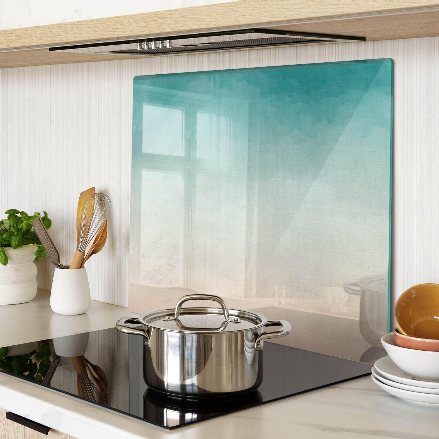 GLASPLATTE 60x52 cm Abstrakt - Multicolor, Glas (60/0.4/52cm) - TULUP