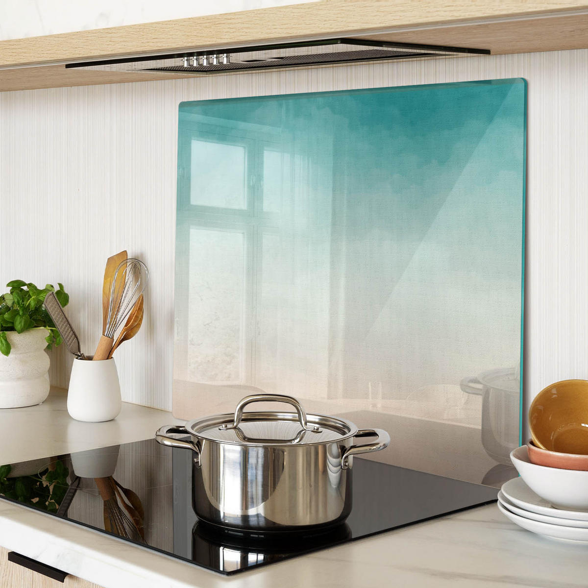 GLASPLATTE 60x52 cm Abstrakt - Multicolor, Glas (60/0.4/52cm) - TULUP