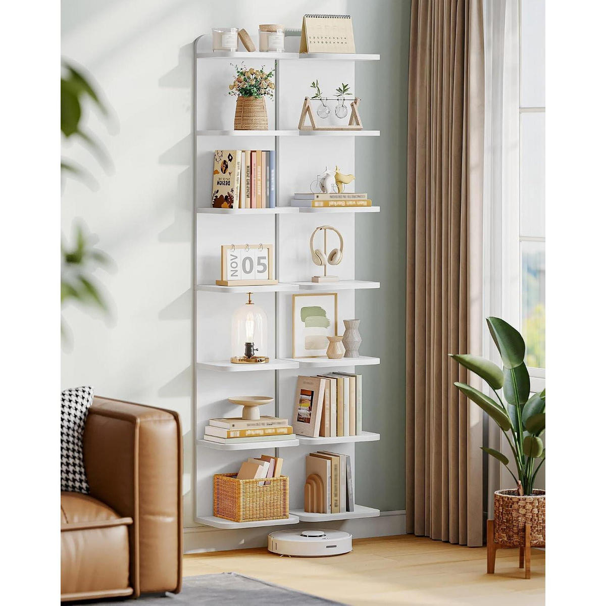 STANDREGAL 2er Set Weiß 24 x 30 x 186 cm - Weiß, Holzwerkstoff (30/186/24cm)