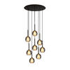 GALERIELEUCHTE Belluna 8-flammig Rauch Ø 14cm - Anthrazit, Glas (14/14/35cm) - s.luce
