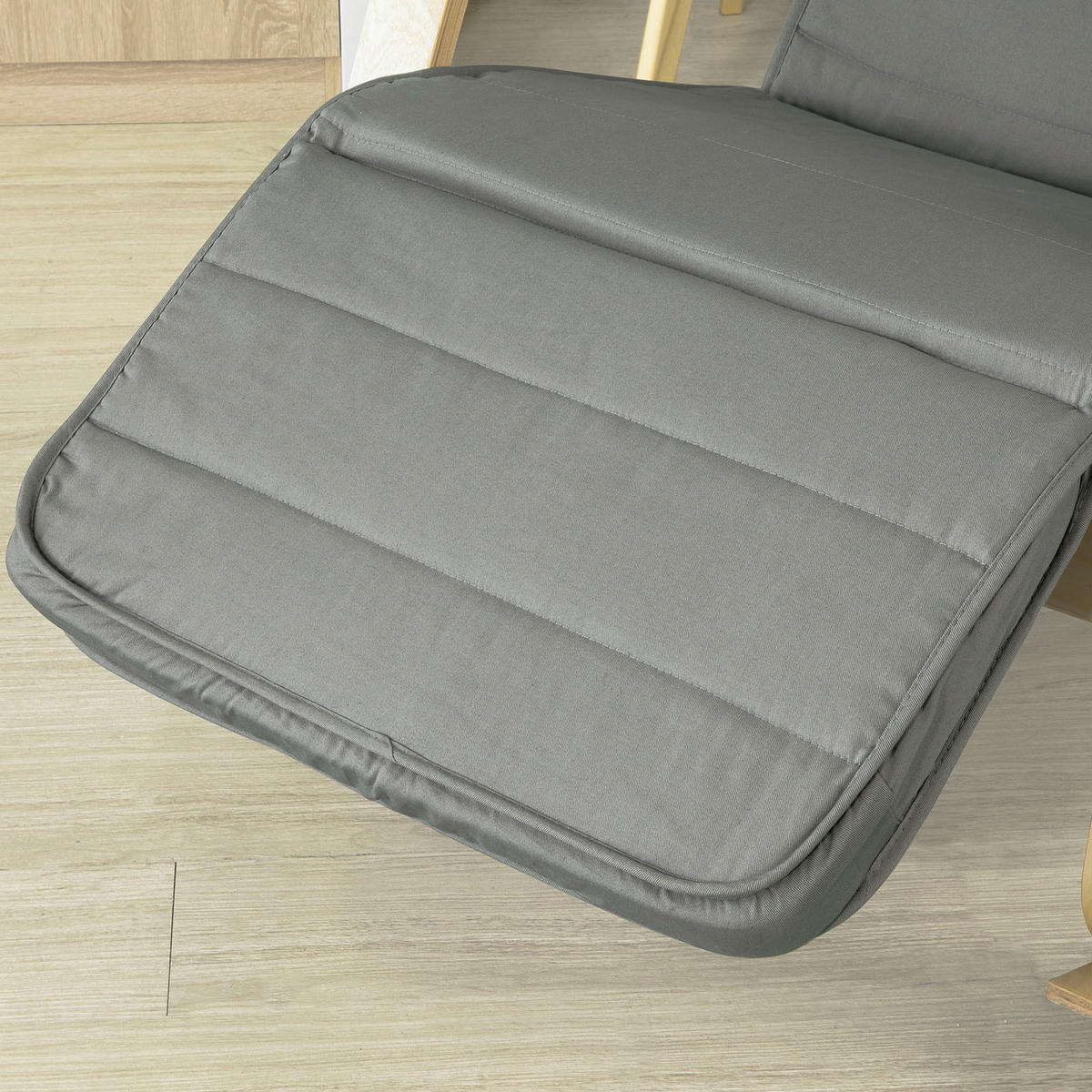 SCHAUKELSTUHL Grau - Grau, Holz/Textil (56/80/80cm) - SoBuy