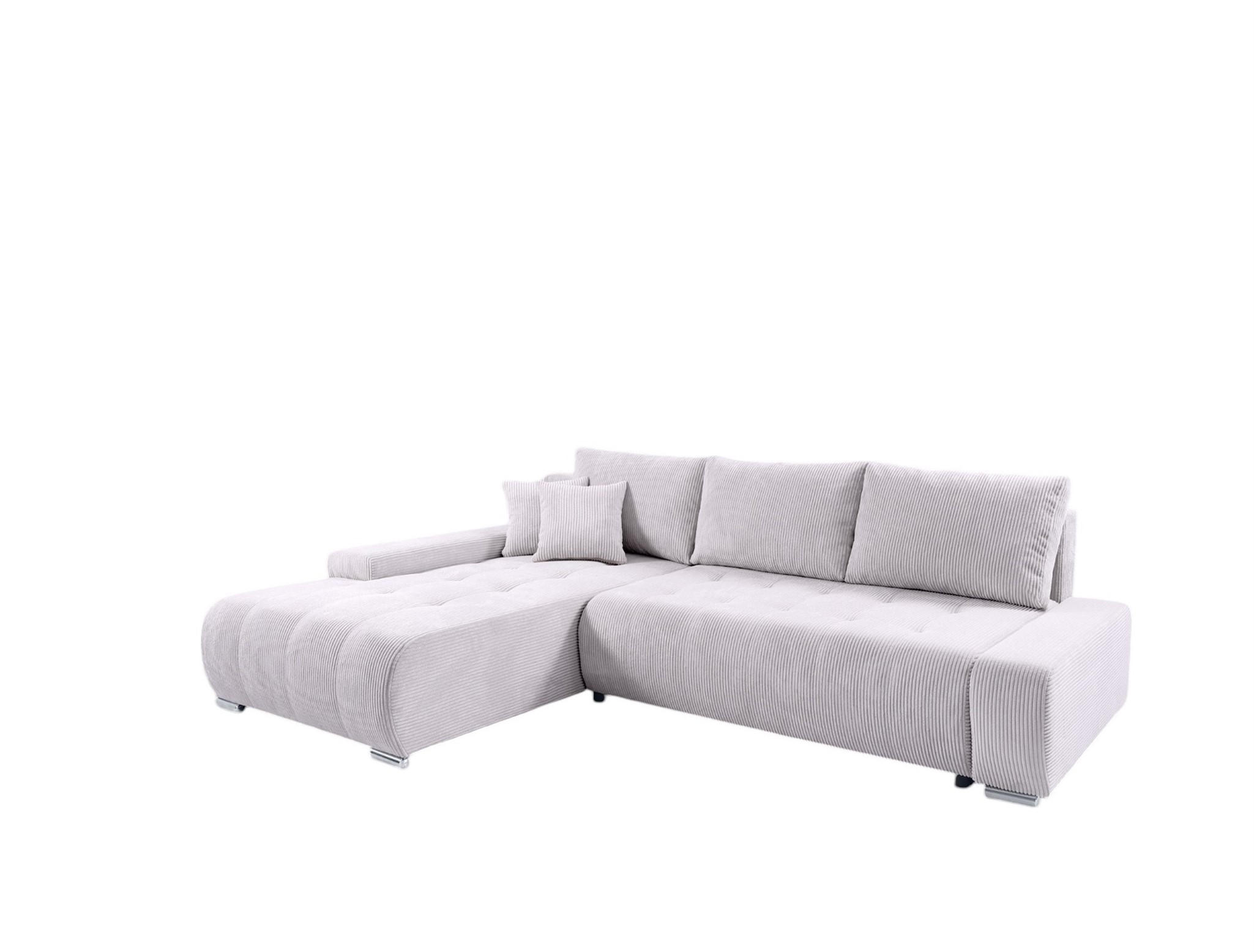 ECKSOFA Vogar In Poso - Weiß, Holzwerkstoff/Textil (265/185cm) - Fun Möbel