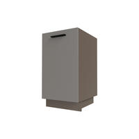 KÜCHENUNTERSCHRANK Bonn Stone Grey Matt / Lava Matt 45 / 50 / 82cm - Dunkelgrau/Graubraun, Holz/Holzwerkstoff (45/82/50cm) - Feldmann-Wohnen