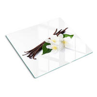 GLASPLATTE 60x52 cm Jasmin und Vanille - Braun, Glas (60/0.4/52cm) - TULUP