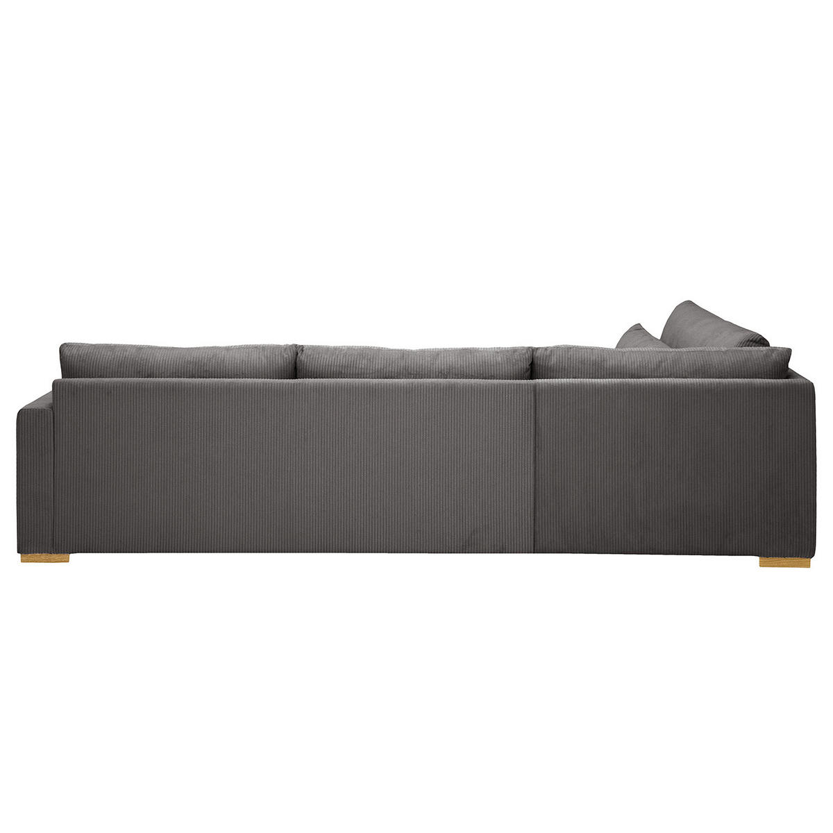 ECKSOFA mit Ottomane - Grau, Textil (299/216cm) - home24