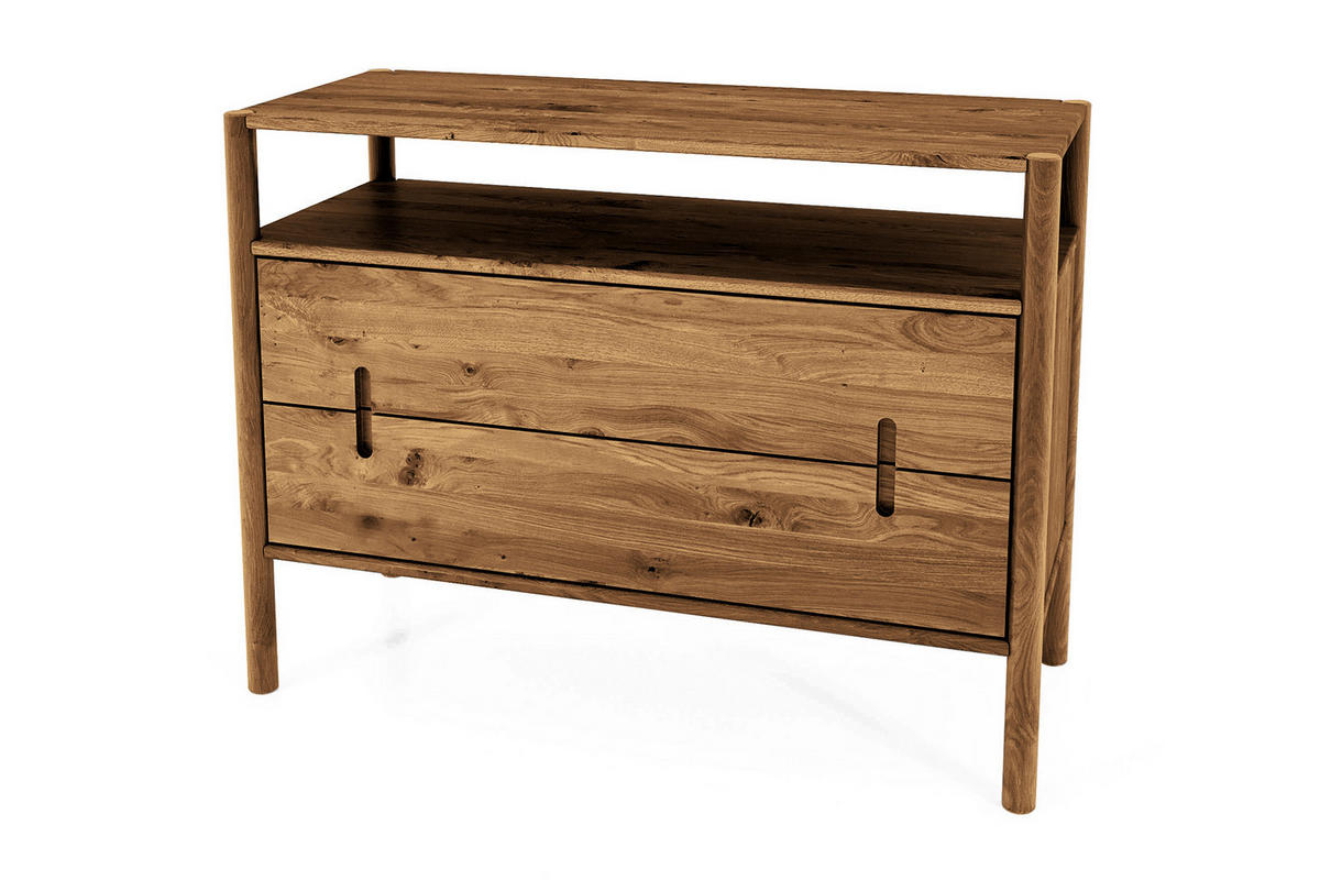 KOMMODE INA Wildeiche - Alteiche, Holz (108/84/46cm) - byoak