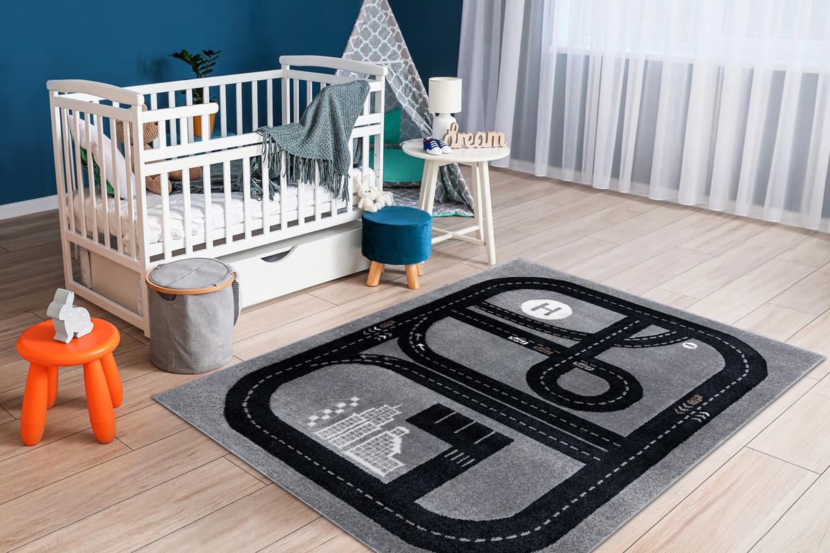 TEPPICH Fun 120/170 cm - Grau, Textil (120/170cm) - rugsX
