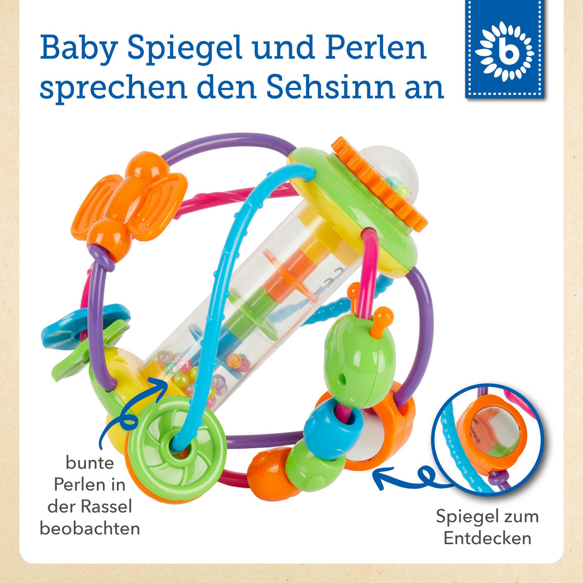 MOTORIKBALL Babys - Multicolor, Kunststoff (15/15cm) - Bieco Spielwaren