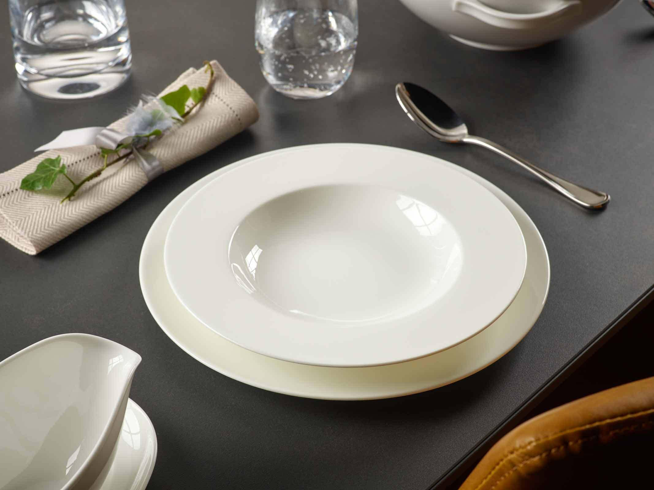 SUPPENTELLER Anmut weiß ø 24,8 cm 6er Set - Weiß, Keramik (24.8cm) - Villeroy & Boch