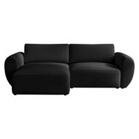 ECKSOFA Suzi - Schwarz, Holzwerkstoff/Kunststoff (147/261cm) - MIRJAN24