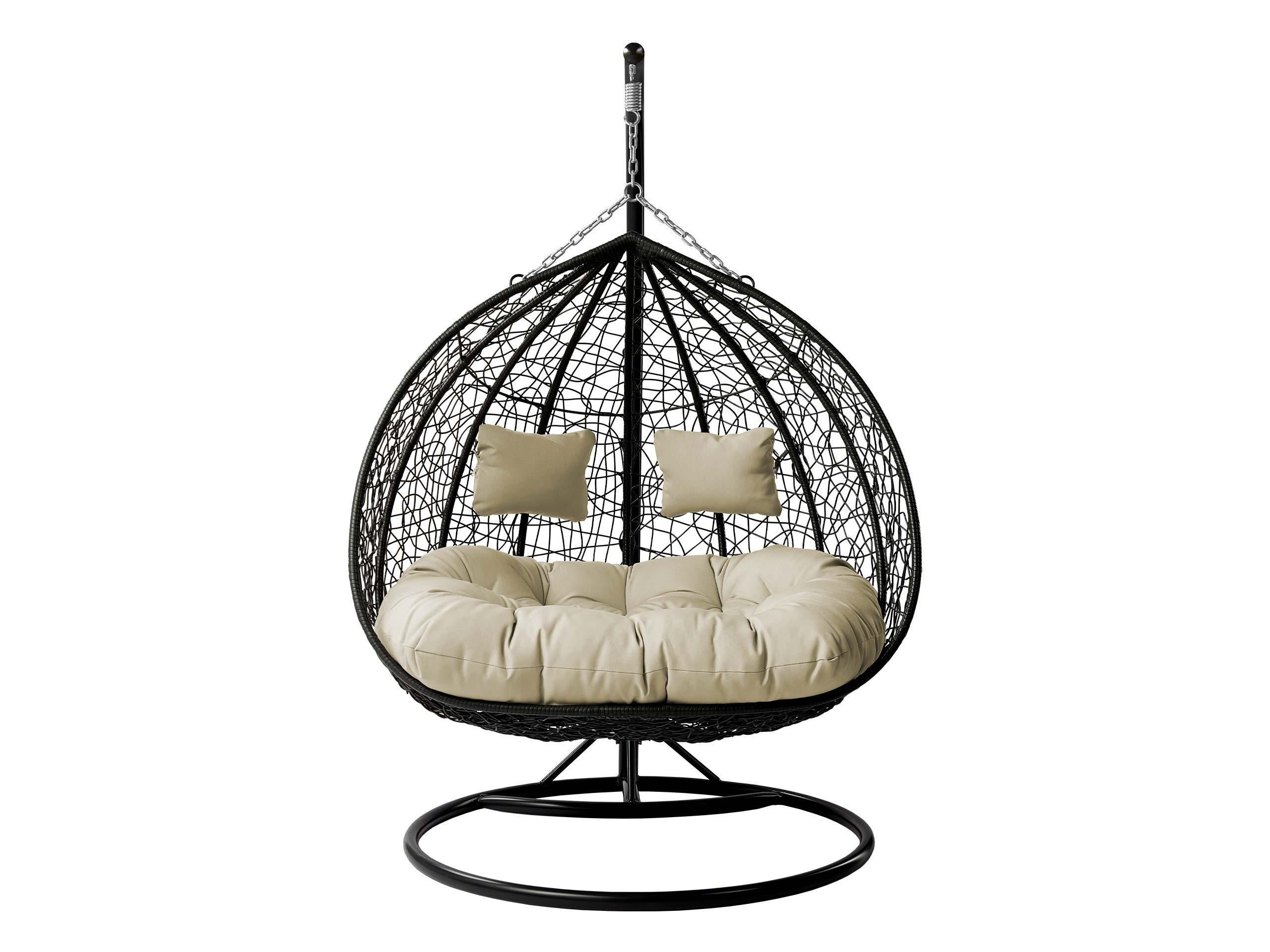 HÄNGESESSEL Olivia - Beige, Metall (132/200/120cm) - MIRJAN24