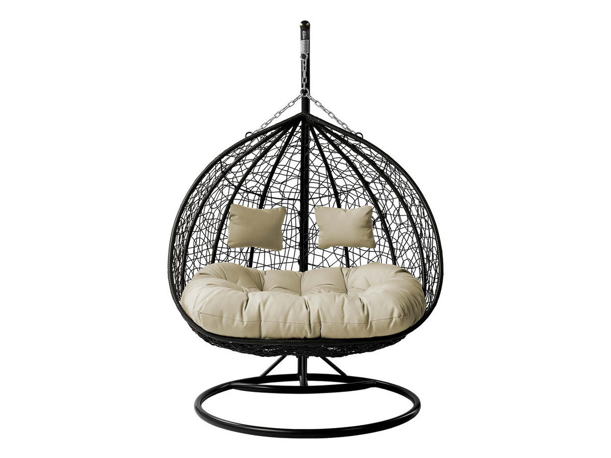 HÄNGESESSEL Olivia - Beige, Metall (132/200/120cm) - MIRJAN24