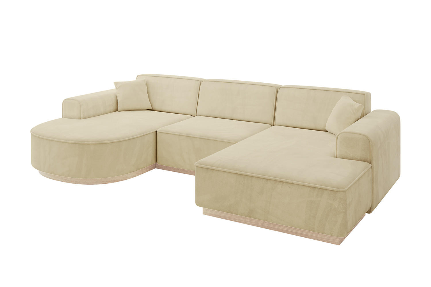 WOHNLANDSCHAFT ARRIO-U1 303x171x83 cm Taupe - Taupe, Holzwerkstoff/Textil (303/83/171cm) - ALTDECOR