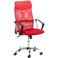 BÜROSTUHL Waterloo, Kunstleder Rot - Rot, Textil/Metall (60/118/53cm) - TPFLiving